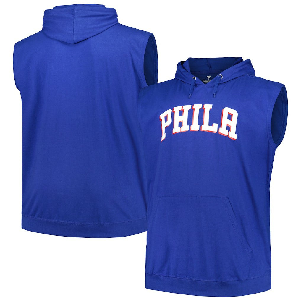 Philadelphia 76ers Big & Tall Jersey Muscle Pullover Hoodie Royal
