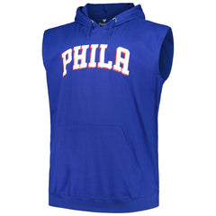 Philadelphia 76ers Big & Tall Jersey Muscle Pullover Hoodie Royal