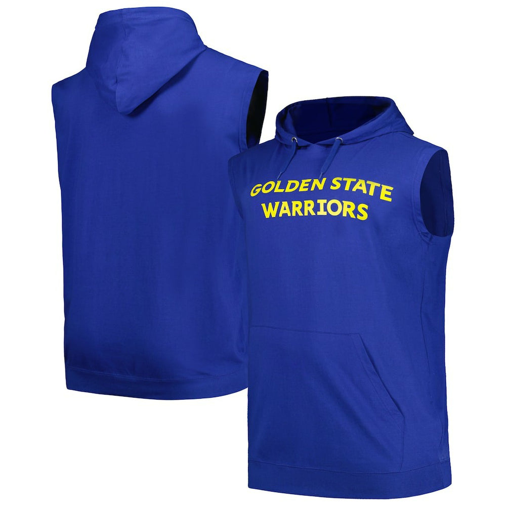 Golden State Warriors Big & Tall Jersey Muscle Pullover Hoodie Royal