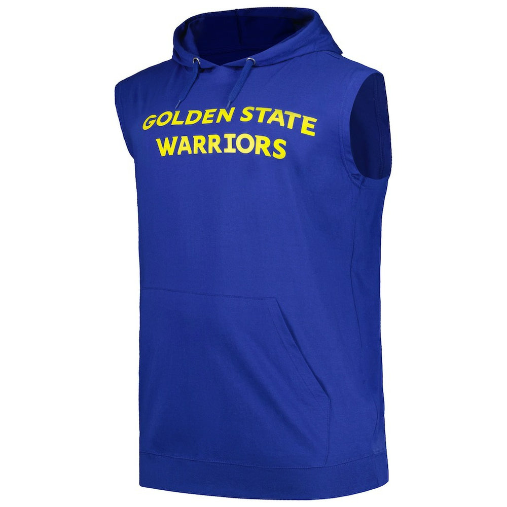 Golden State Warriors Big & Tall Jersey Muscle Pullover Hoodie Royal