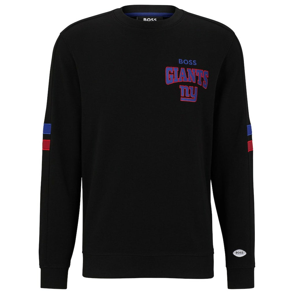 New York Giants BOSS X NFL Drive Crew Neck Pullover Sweatshirt Black/Royal