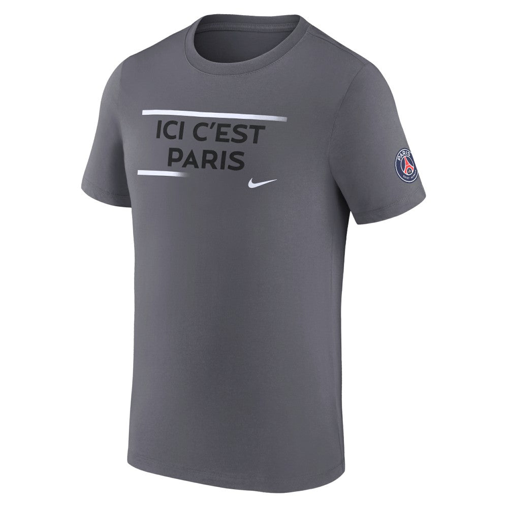 Paris Saint-Germain Verbiage T-Shirt Gray