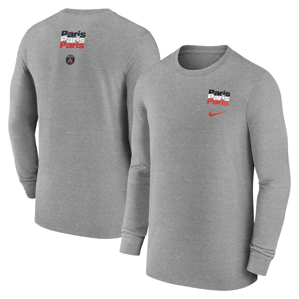Paris Saint-Germain Legend Long Sleeve T-Shirt Heather Gray shop
