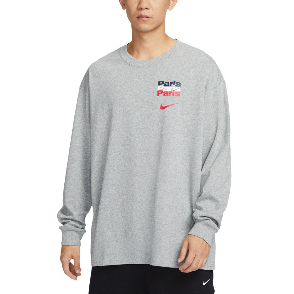Paris Saint-Germain Legend Long Sleeve T-Shirt Heather Gray shop