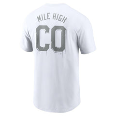 Colorado Rockies Nike Mile High Hometown T-Shirt - White T-shirts