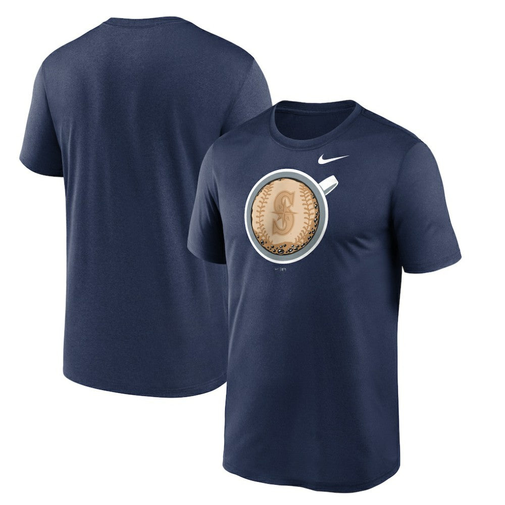 Seattle Mariners Nike Coffee Hometown Legend Performance T-Shirt - Navy T-shirts