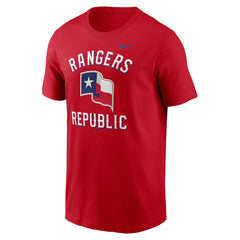 Texas Rangers Nike Lone Star Flag Hometown T-Shirt - Red T-shirts