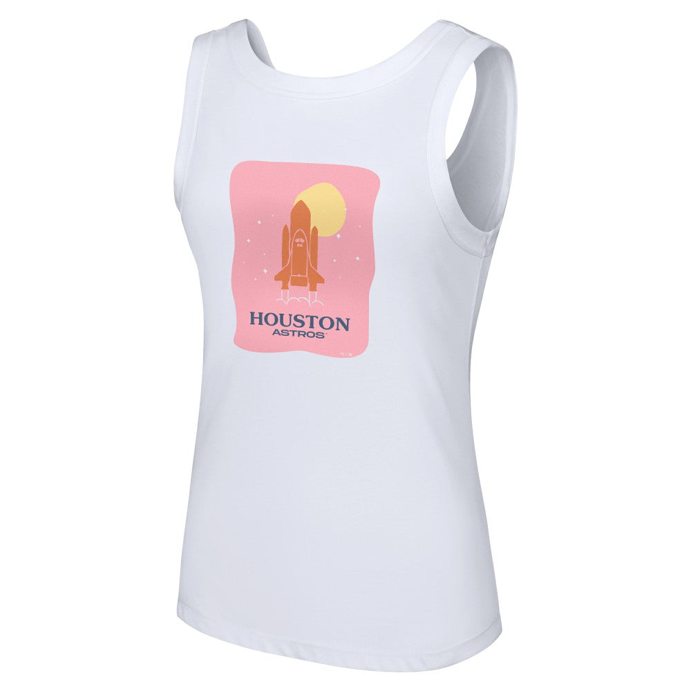 Houston Astros Lusso Style Women's Lindy Tank Top - White Tanks