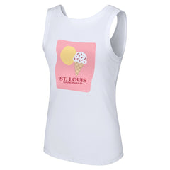 St. Louis Cardinals Lusso Style Women's Lindy Tank Top - White Tanks