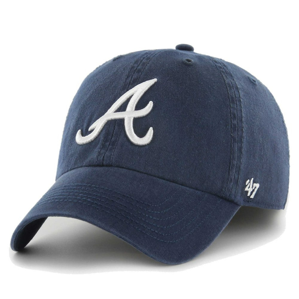 Atlanta Braves '47 Franchise Logo Fitted Hat - Navy Hats