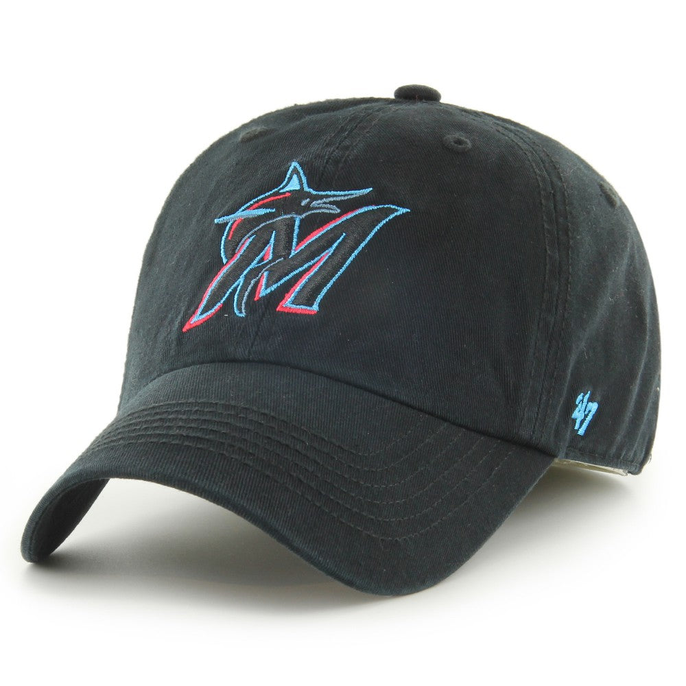 Miami Marlins '47 Franchise Logo Fitted Hat - Black Hats