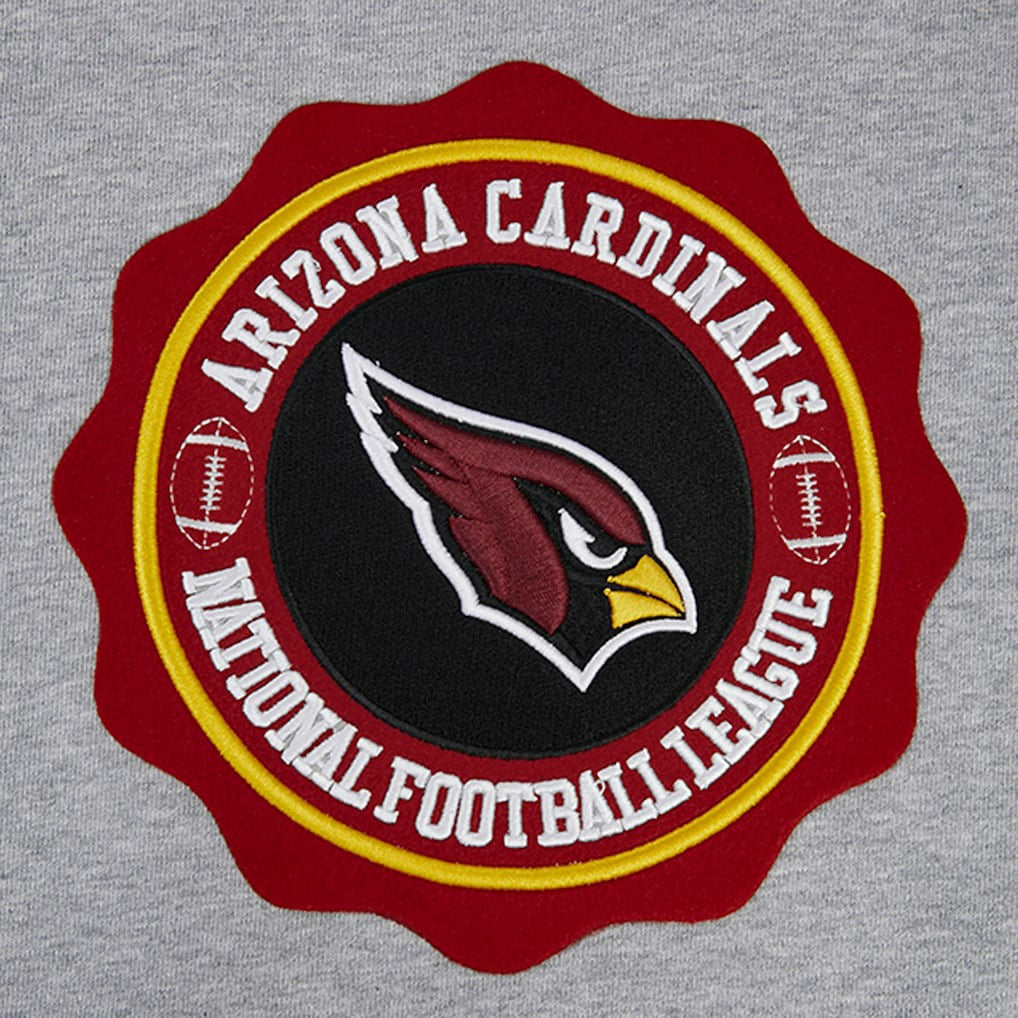 Arizona Cardinals Pro Standard Crest Emblem Pullover Sweatshirt Heather Gray