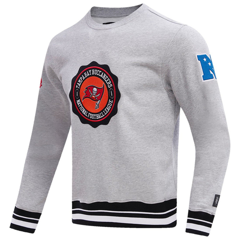 Tampa Bay Buccaneers Pro Standard Crest Emblem Pullover Sweatshirt Heather Gray