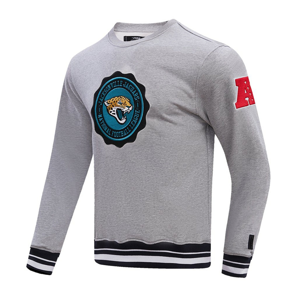 Jacksonville Jaguars Pro Standard Crest Emblem Pullover Sweatshirt Heather Gray