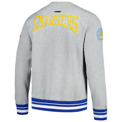 Los Angeles Chargers Pro Standard Crest Emblem Pullover Sweatshirt Heather Gray