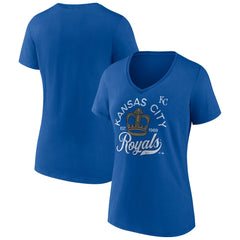 Kansas City Royals Women's Hometown Retro Crown V-Neck T-Shirt - Royal T-shirts