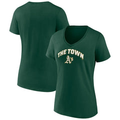 Athletics Women's Hometown Hella Good V-Neck T-Shirt - Green T-shirts