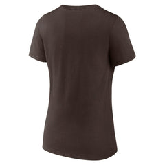 San Diego Padres Women's Hometown 619 Beisbol V-Neck T-Shirt - Brown T-shirts