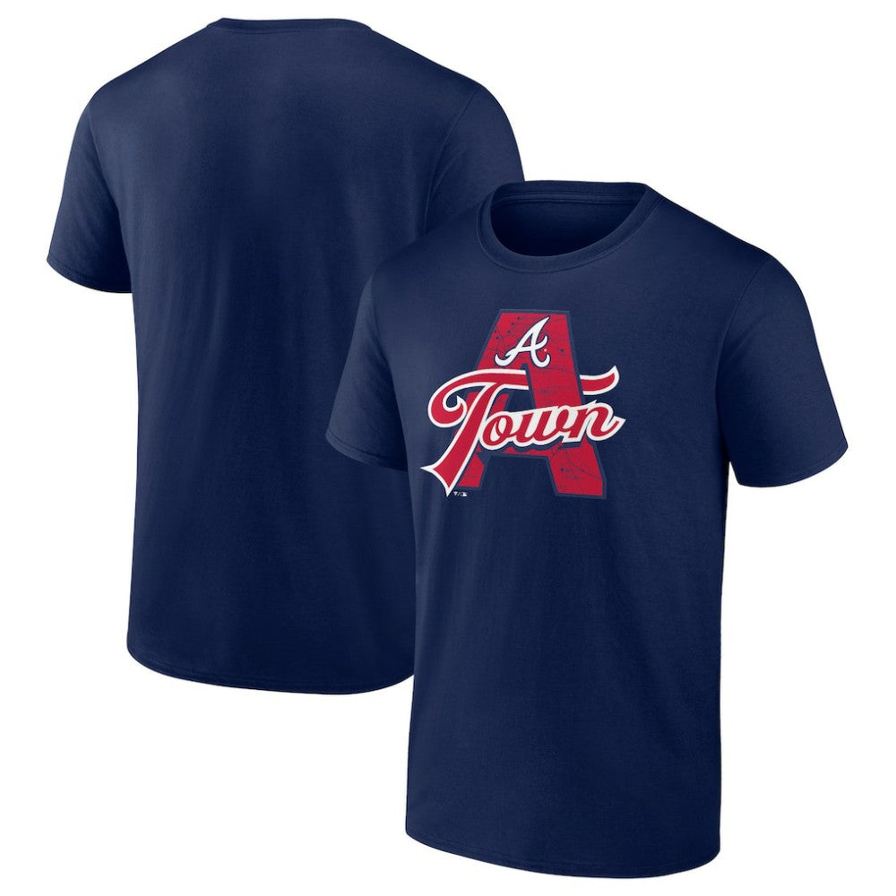 Atlanta Braves Hometown A Town Map T-Shirt - Navy T-shirts