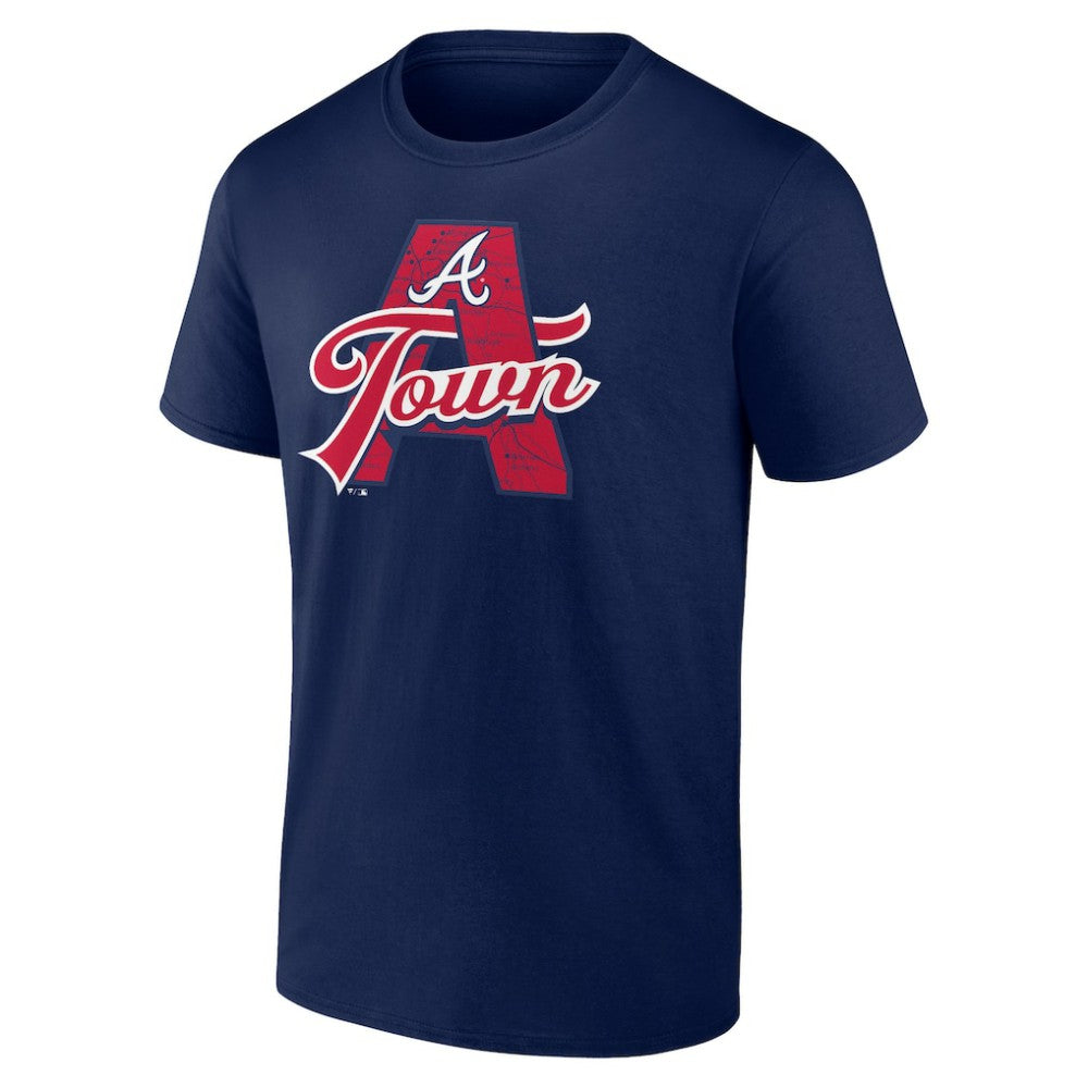 Atlanta Braves Hometown A Town Map T-Shirt - Navy T-shirts