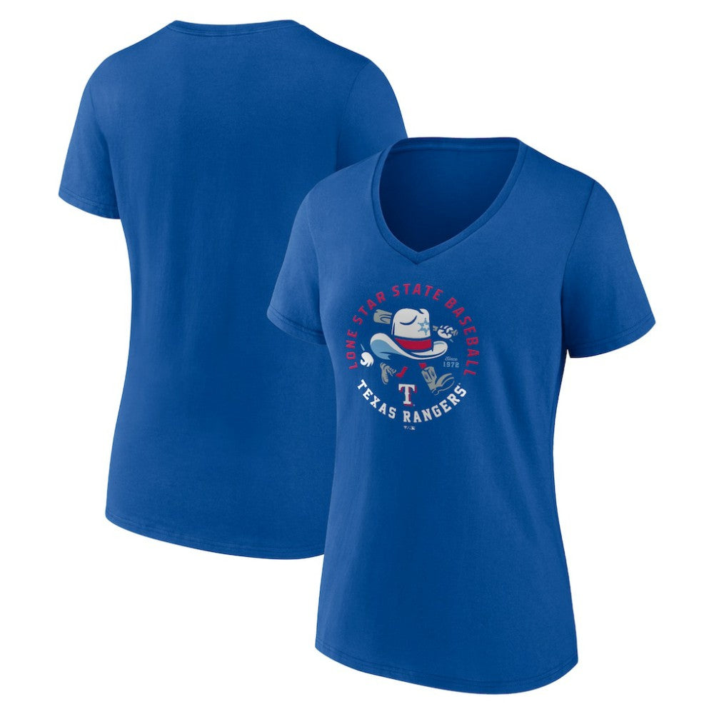 Texas Rangers Women's Hometown Pride V-Neck T-Shirt - Royal T-shirts