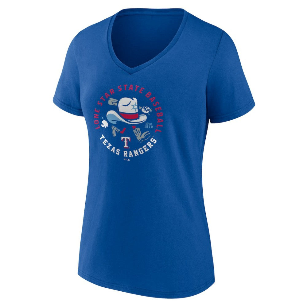 Texas Rangers Women's Hometown Pride V-Neck T-Shirt - Royal T-shirts