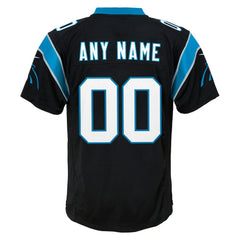 Carolina Panthers Youth Custom Game Jersey Black