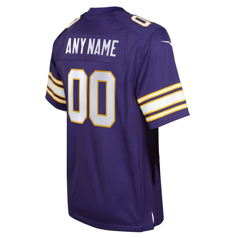 NFL Minnesota Vikings Youth Classic Custom Game Jersey - Purple