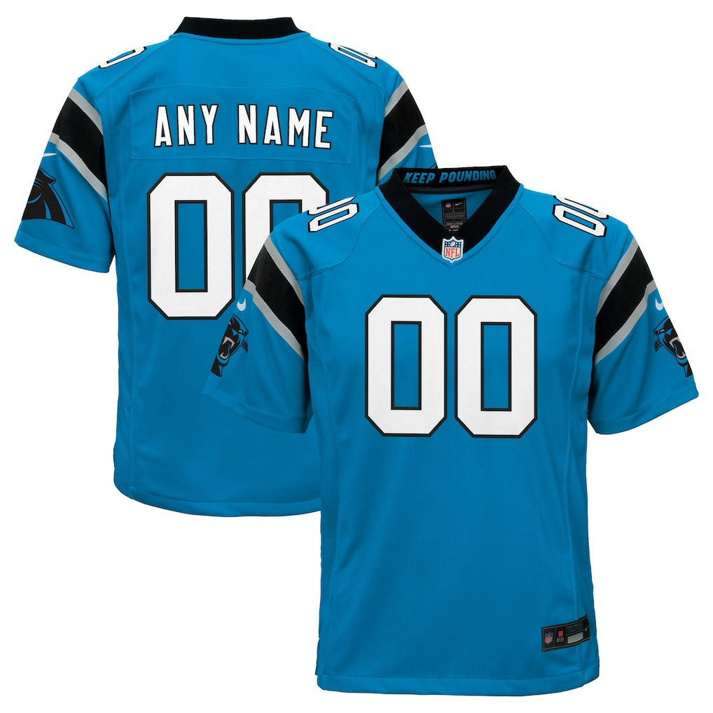 Carolina Panthers Youth Alternate Custom Game Jersey Blue