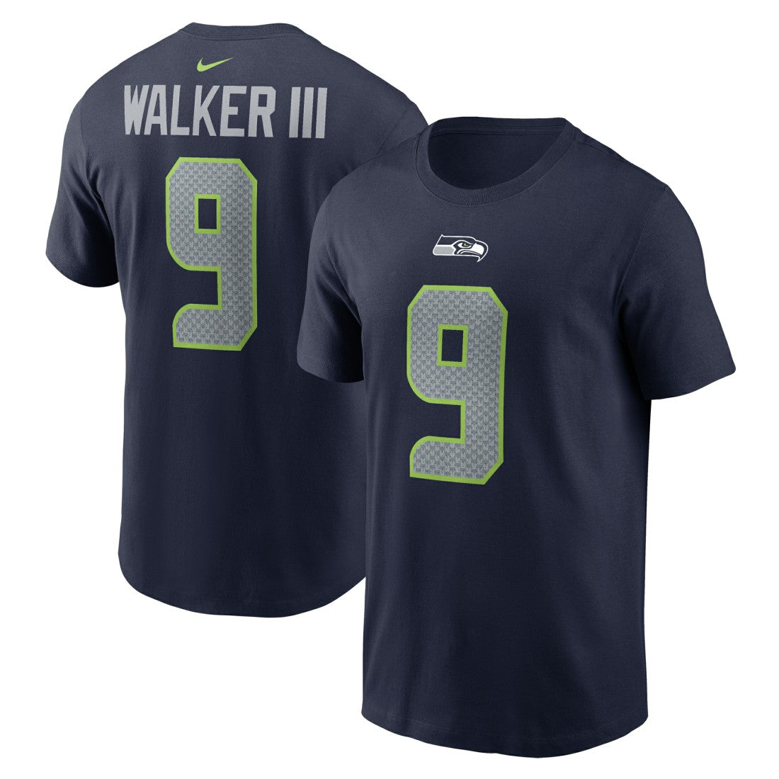Kenneth Walker III Seattle Seahawks Player Name & Number T-Shirt College Navy