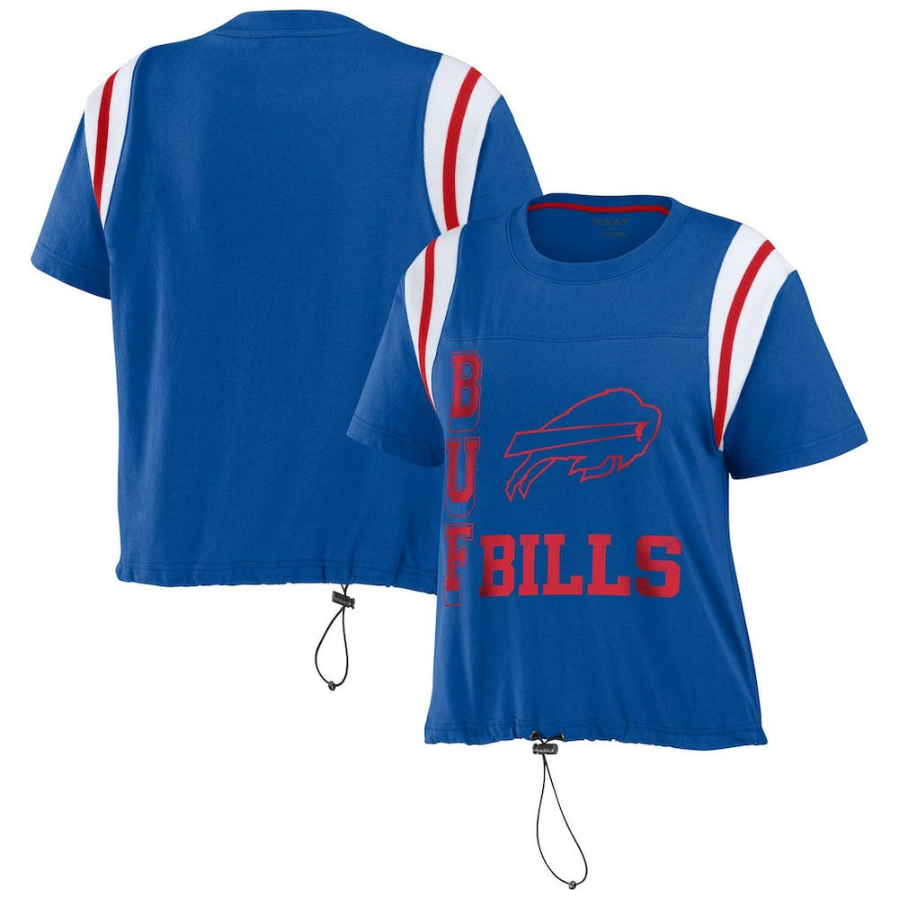 Buffalo Bills WEAR by Erin Andrews Women's Cinched Colorblock T-Shirt Royal