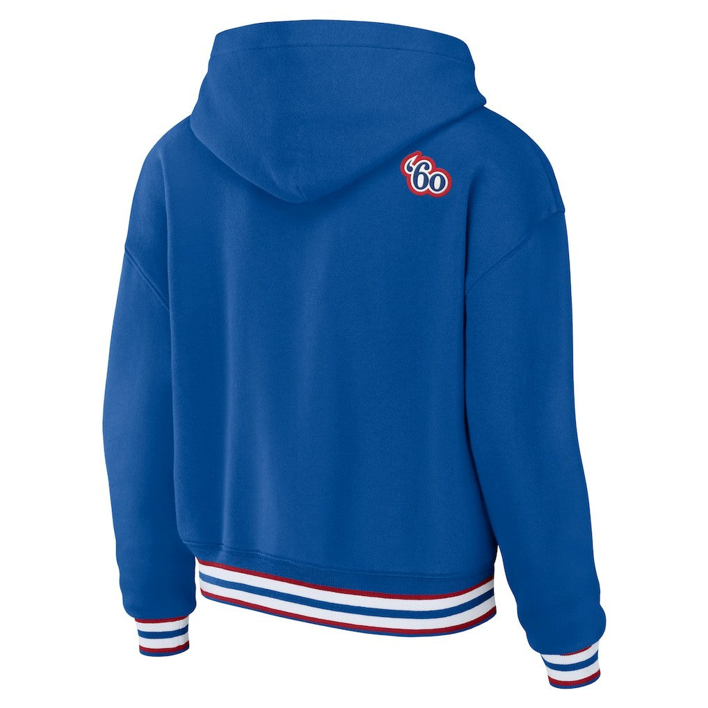 Buffalo Bills WEAR by Erin Andrews Women's Lace-Up Pullover Hoodie Royal