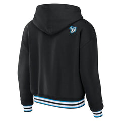 Carolina Panthers WEAR by Erin Andrews Women's Lace-Up Pullover Hoodie Black