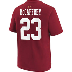 Christian McCaffrey San Francisco 49ers Youth Player Name & Number T-Shirt Scarlet
