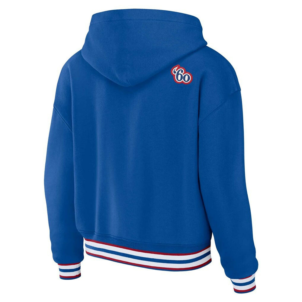 Buffalo Bills WEAR by Erin Andrews Women's Plus Size Lace-Up Pullover Hoodie Royal