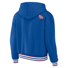 Buffalo Bills WEAR by Erin Andrews Women's Plus Size Lace-Up Pullover Hoodie Royal