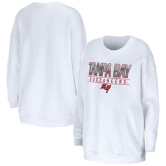 Tampa Bay Buccaneers WEAR by Erin Andrews Women's Domestic Pullover Sweatshirt White