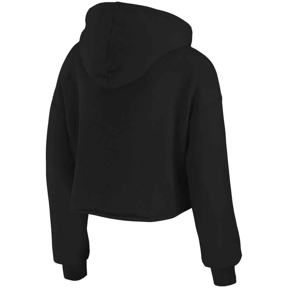 Minnesota Vikings WEAR by Erin Andrews Women's Domestic Cropped Pullover Hoodie Black