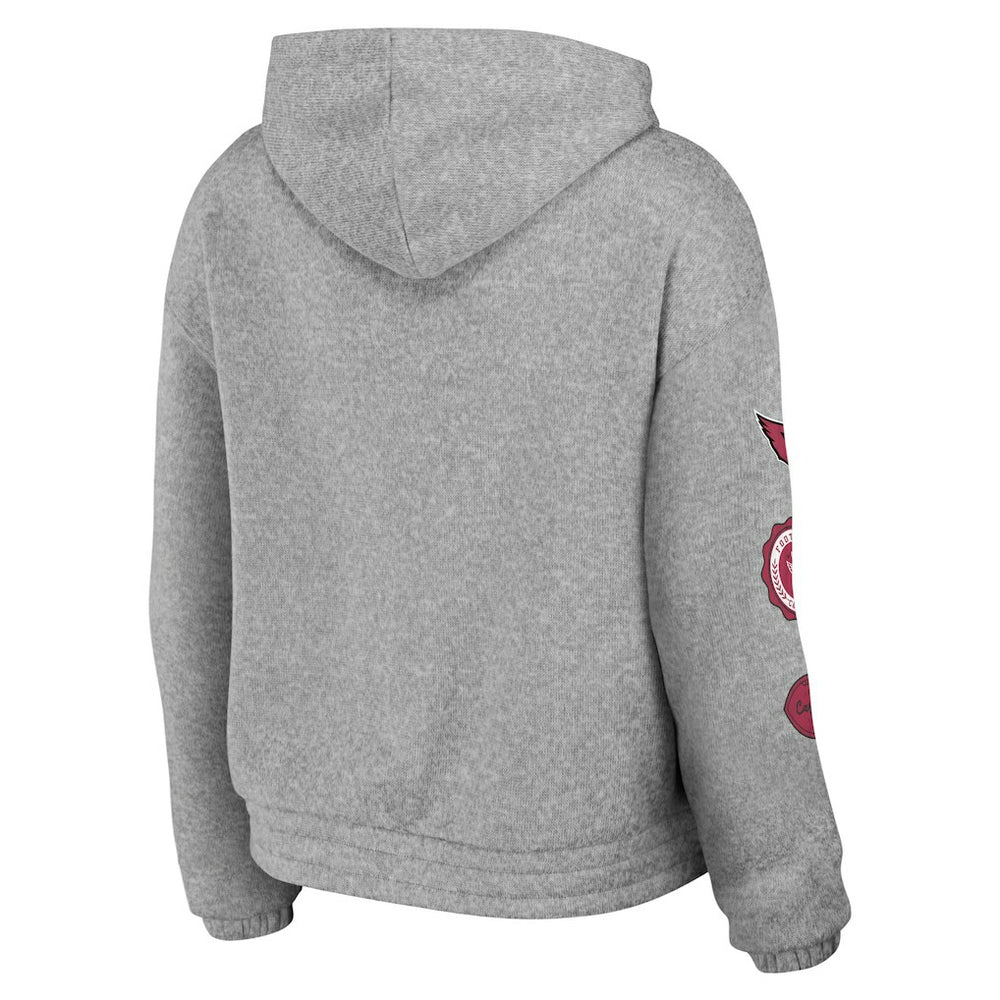 Arizona Cardinals WEAR by Erin Andrews Women's Full-Zip Hoodie Heather Gray