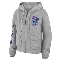 Buffalo Bills WEAR by Erin Andrews Women's Full-Zip Hoodie Heather Gray