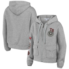 Tampa Bay Buccaneers WEAR by Erin Andrews Women's Full-Zip Hoodie Heather Gray