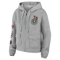 Tampa Bay Buccaneers WEAR by Erin Andrews Women's Full-Zip Hoodie Heather Gray
