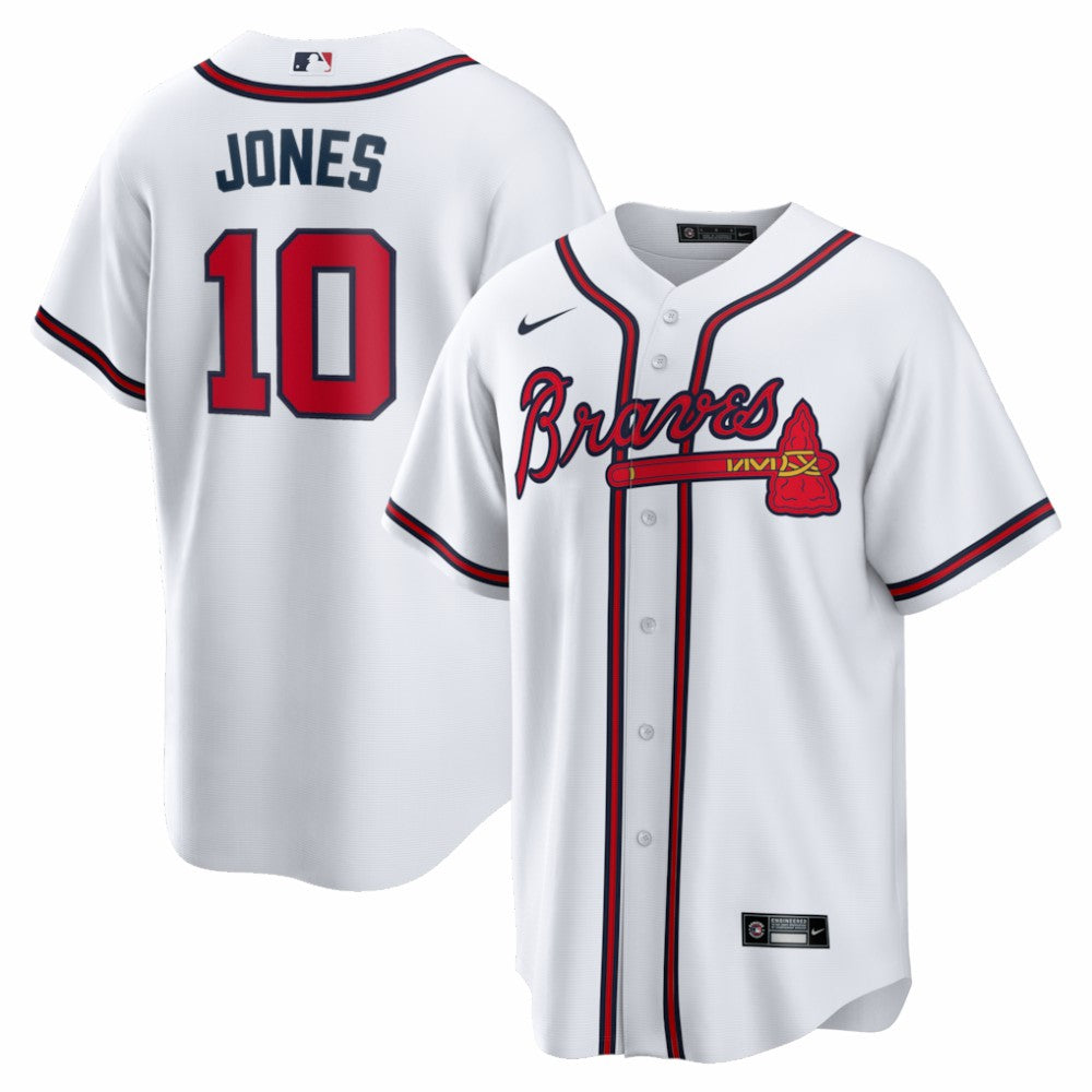 Chipper Jones Atlanta Braves Nike Home Retired Player Replica Jersey - White Jerseys