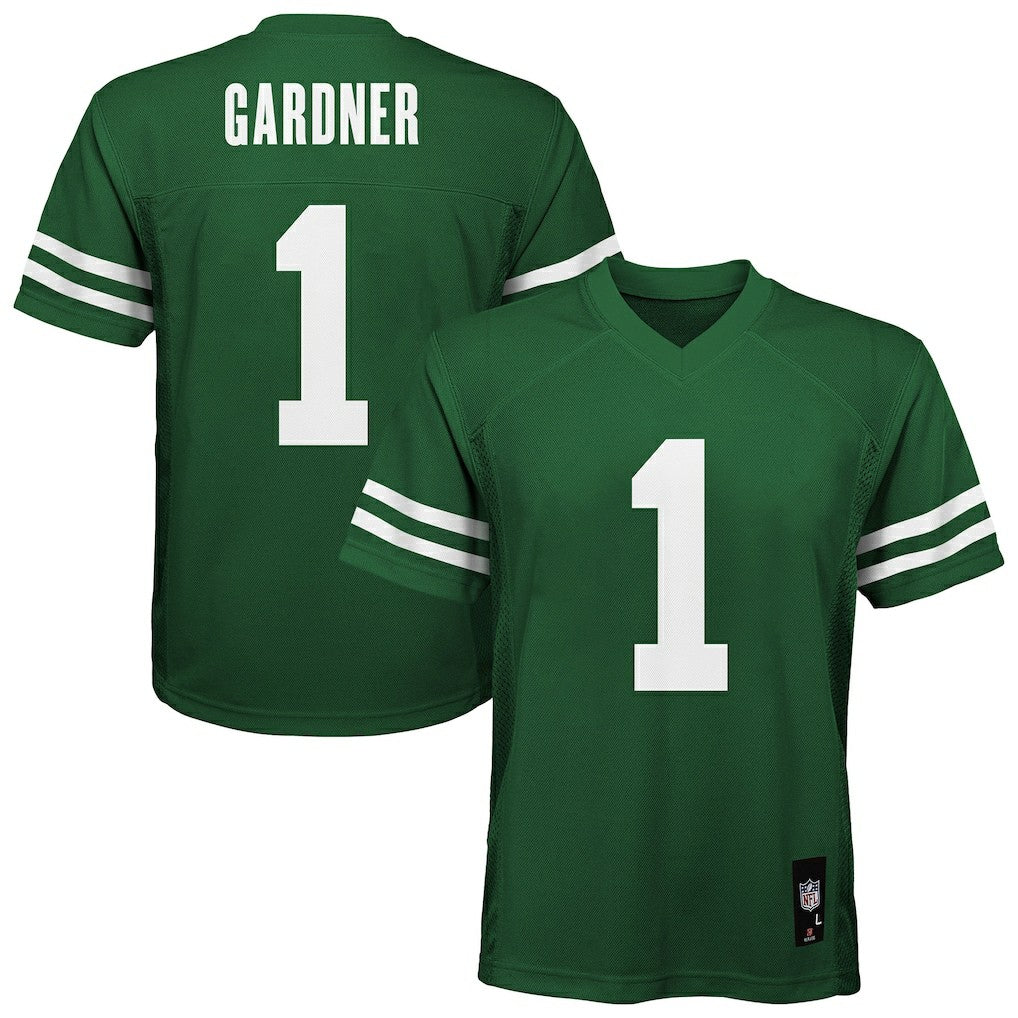 Ahmad Sauce Gardner New York Jets Youth Replica Player Jersey Green