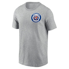 Detroit Tigers Nike Cooperstown Collection Large Logo 2-Hit T-Shirt - Heather Gray T-shirts