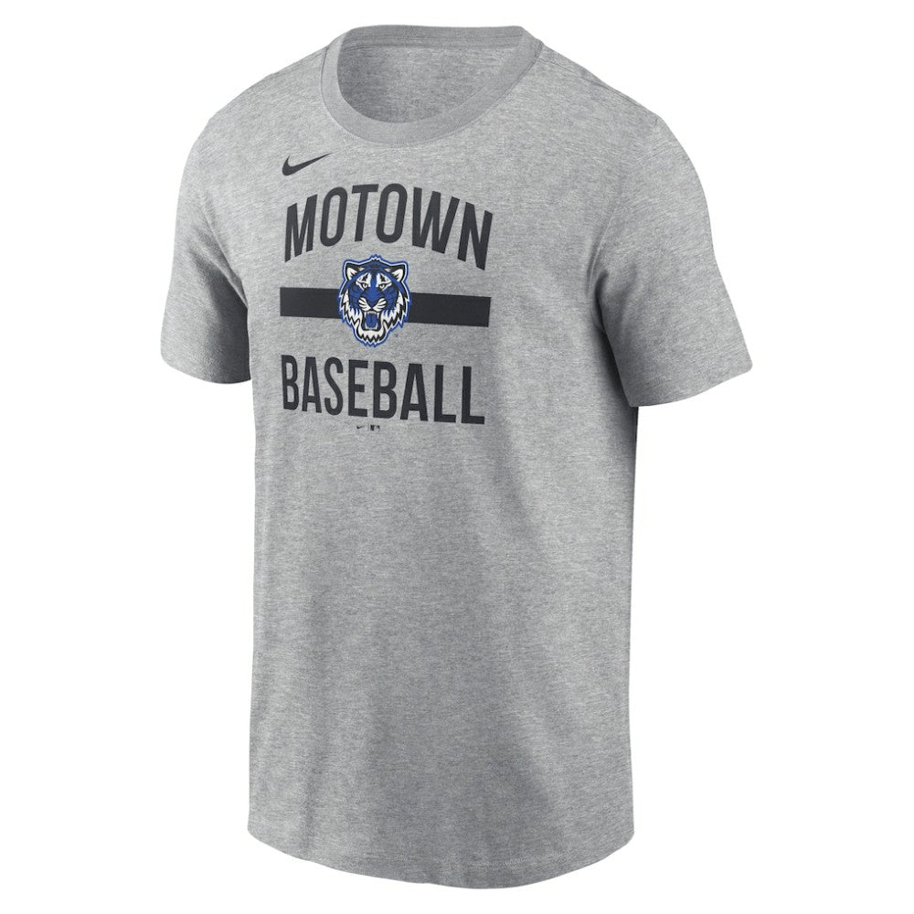 Detroit Tigers Nike City Connect Arched Team Phrase T-Shirt - Heather Gray T-shirts