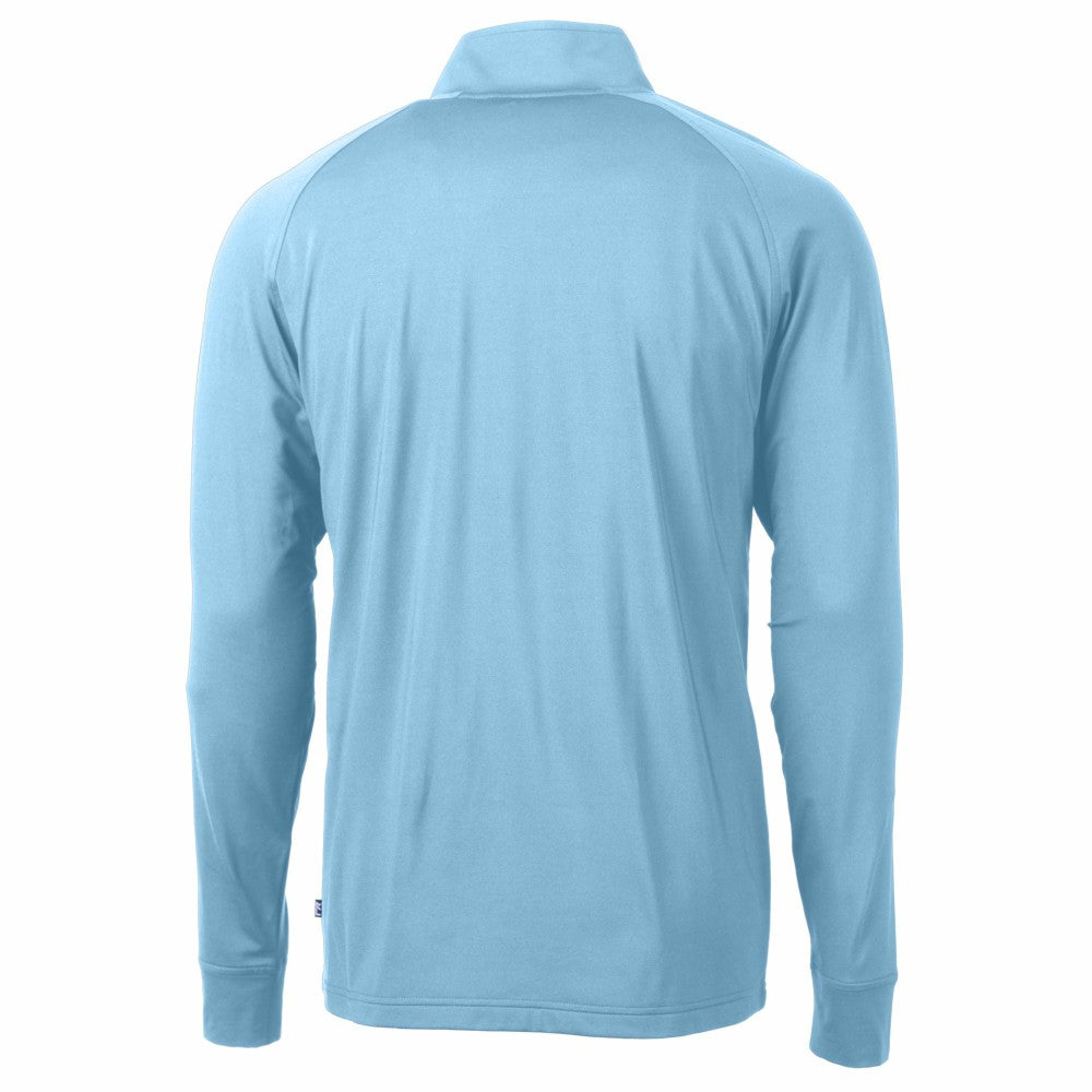 Kansas City Royals Cutter & Buck Adapt Eco Knit Stretch Recycled Quarter-Zip Pullover Top - Light Blue Pullover