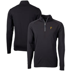 Pittsburgh Pirates Cutter & Buck Adapt Eco Knit Stretch Recycled Quarter-Zip Pullover Top - Black Pullover