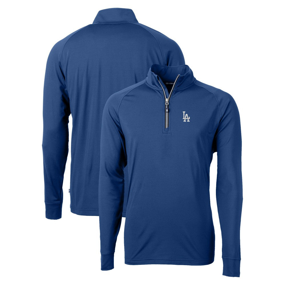 Los Angeles Dodgers Cutter & Buck Adapt Eco Knit Stretch Recycled Quarter-Zip Pullover Top - Royal Pullover