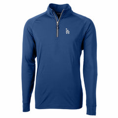 Los Angeles Dodgers Cutter & Buck Adapt Eco Knit Stretch Recycled Quarter-Zip Pullover Top - Royal Pullover